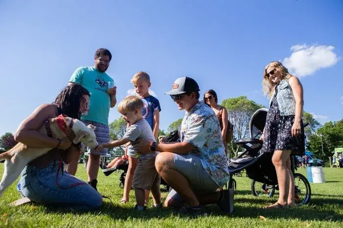 Family and Dog in the Park