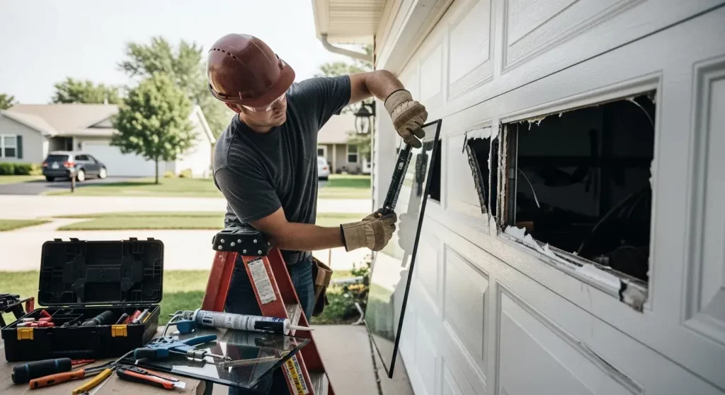 window replacement on garage doors de pere wi